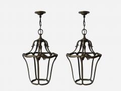 Vintage Lantern in Bronze Mid century modern 1950s Italy - 4614957