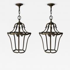 Vintage Lantern in Bronze Mid century modern 1950s Italy - 4615225