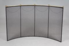 Vintage Large Brass and Wire Fire Screen - 4406666