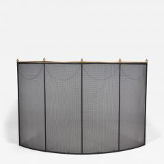 Vintage Large Brass and Wire Fire Screen - 4419610