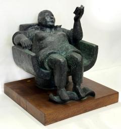 Vintage Large Bronze Female Sculpture Signed Foundry Mark Date Numbers Base - 4231837