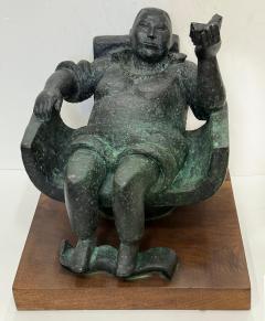 Vintage Large Bronze Female Sculpture Signed Foundry Mark Date Numbers Base - 4231860