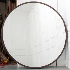 Vintage Large Round Metal Framed Mirror - 1950643