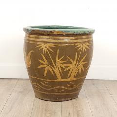 Vintage Large Shiwan Earthenware Planter China circa 1940 - 3356243