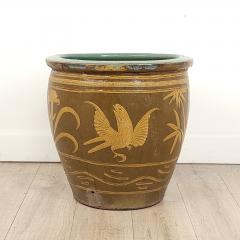 Vintage Large Shiwan Earthenware Planter China circa 1940 - 3356244