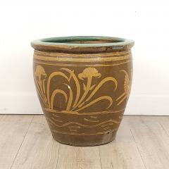 Vintage Large Shiwan Earthenware Planter China circa 1940 - 3356245