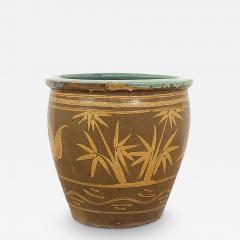 Vintage Large Shiwan Earthenware Planter China circa 1940 - 3359848