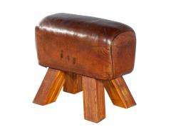 Vintage Leather Pommel Horse Stool Circa 1950 s - 4410895