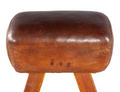 Vintage Leather Pommel Horse Stool Circa 1950 s - 4410899