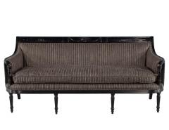 Vintage Louis XVI Style Sofa in Black Lacquer - 3103686