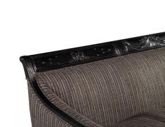 Vintage Louis XVI Style Sofa in Black Lacquer - 3103695