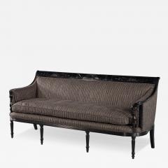 Vintage Louis XVI Style Sofa in Black Lacquer - 3110823