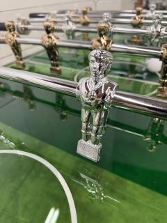 Vintage Lucite Crystal Glass Foosball Table Italy 1970s - 4479907