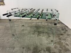 Vintage Lucite Crystal Glass Foosball Table Italy 1970s - 4479908