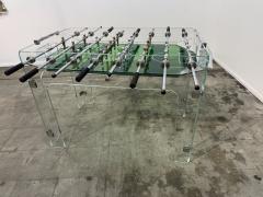 Vintage Lucite Crystal Glass Foosball Table Italy 1970s - 4479909