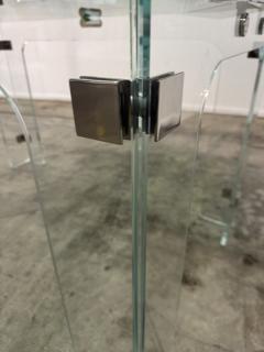 Vintage Lucite Crystal Glass Foosball Table Italy 1970s - 4479914