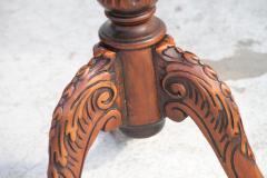 Vintage Mahogany Carved Pie Crust Accent Table - 3157492