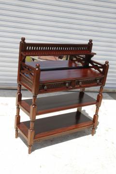 Vintage Mahogany Console Table Hall Table Cheveret Desk With Mirror - 4190424