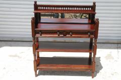 Vintage Mahogany Console Table Hall Table Cheveret Desk With Mirror - 4190434