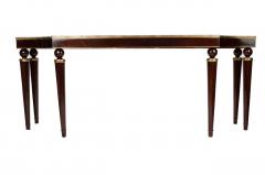 Vintage Mahogany Console Table with Gold Trim - 69814
