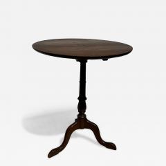 Vintage Mahogany Tilt Top Queen Anne Style Table with Inlay - 4369240