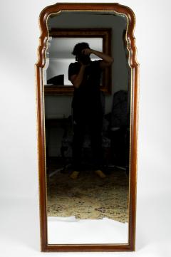 Vintage Mahogany Wood Framed Hanging Wall Mirror - 555586