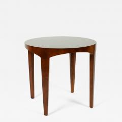 Vintage Mahogany Wood Round Side Table - 557010