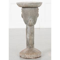 Vintage Man s Head with Birdbath - 2302204