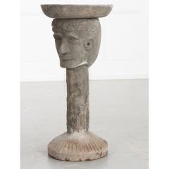 Vintage Man s Head with Birdbath - 2302205