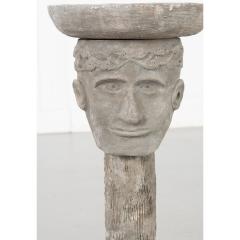 Vintage Man s Head with Birdbath - 2302227