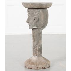 Vintage Man s Head with Birdbath - 2302230