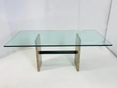 Vintage Marble Glass Dining Table Italy 1980s  - 3948772