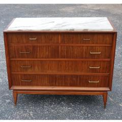 Vintage Marble Wood Dresser Chest of Drawers - 2638917