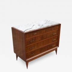 Vintage Marble Wood Dresser Chest of Drawers - 2641454