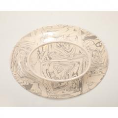 Vintage Marbleized Platter - 4438048