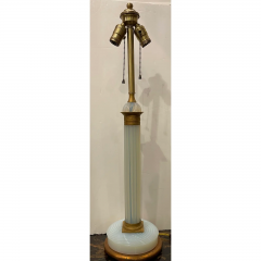 Vintage Marbro Opaline Murano Glass Column Table Lamp - 2669183