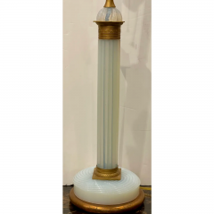 Vintage Marbro Opaline Murano Glass Column Table Lamp - 2669184