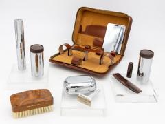 Vintage Mens Grooming Kit with Leather Case - 3690590