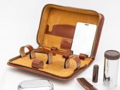 Vintage Mens Grooming Kit with Leather Case - 3690592