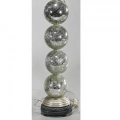 Vintage Mercury Crackle Glass Ball Table Lamp - 1721794
