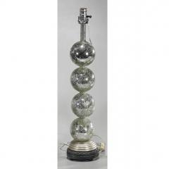Vintage Mercury Crackle Glass Ball Table Lamp - 1721795