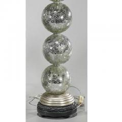 Vintage Mercury Crackle Glass Ball Table Lamp - 1721854