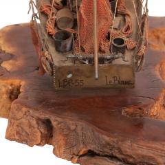 Vintage Metal Tug Boat Sculpture - 1503640