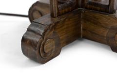Vintage Mid Century Chinese Wooden Lamp - 4673262