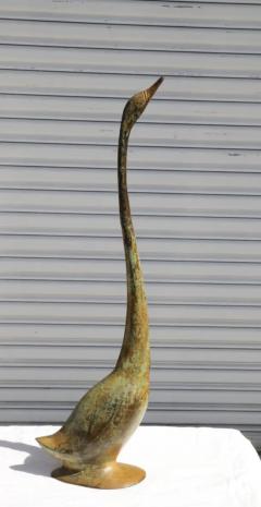 Vintage Mid Century Hollywood Regency Chinoiserie Style Brass Swan Figurine - 4107393