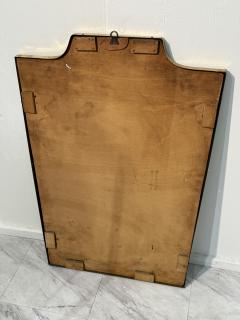 Vintage Mid Century Italian Brass Framed Mirror with Crown Detail 1960s - 4291571