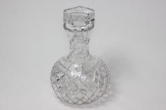 Vintage Mid Century Large Blown Cut Crystal Decanter 1960s England - 2118489