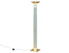 Vintage Mid Century Modern Brass Torch Floor Lamp - 2536007
