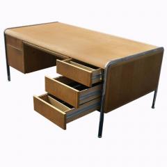 Vintage Mid Century Modern Desk with Chrome Trim and Legs - 2626916