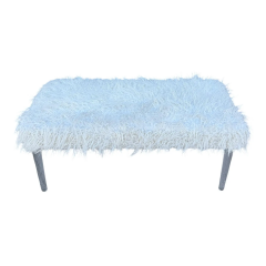 Vintage Mid Century Modern Flakati Faux Fur Lucite Bench - 3992227